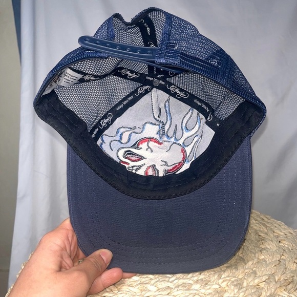 Ed Hardy Skull Grunge Dark Biker Trucker Hat N Embroidered Rocker Snapback Y2K - Picture 3 of 7